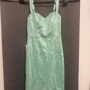Mint Green Sequin Dress